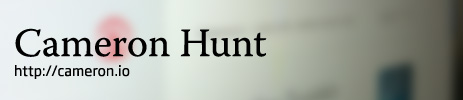 Interview with Cameron Hunt