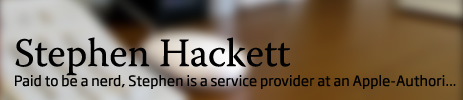Stephen Hackett Stephen Hackett