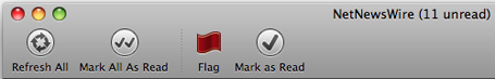 NetNewsWire 3.1's new Toolbar Look