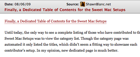 shawnblanc.net RSS Feed Item