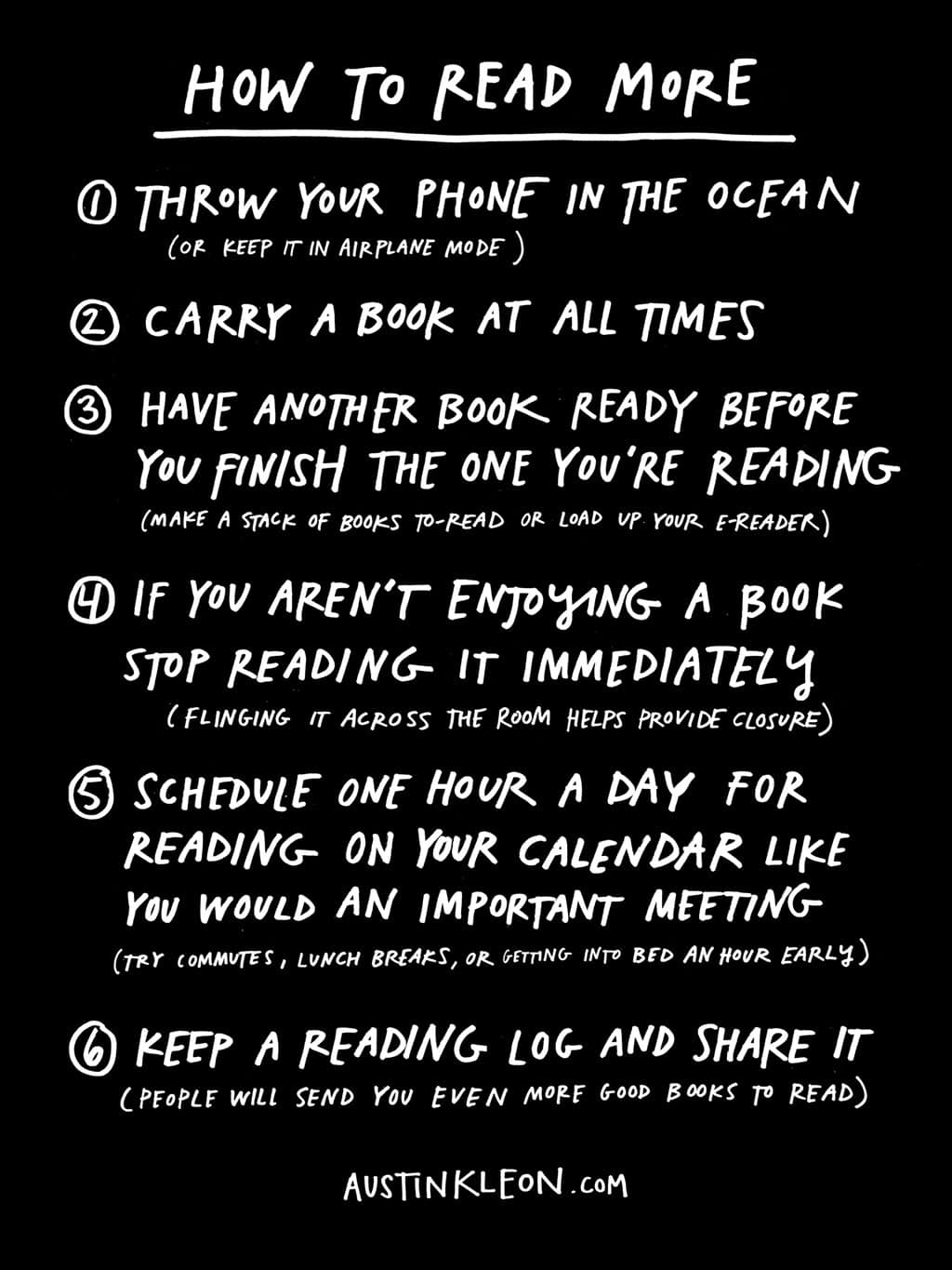 Austin Kleon how to read more