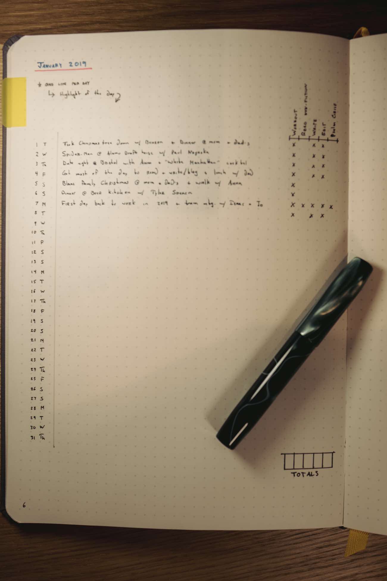 Bullet Journal Daily Habit Tracking