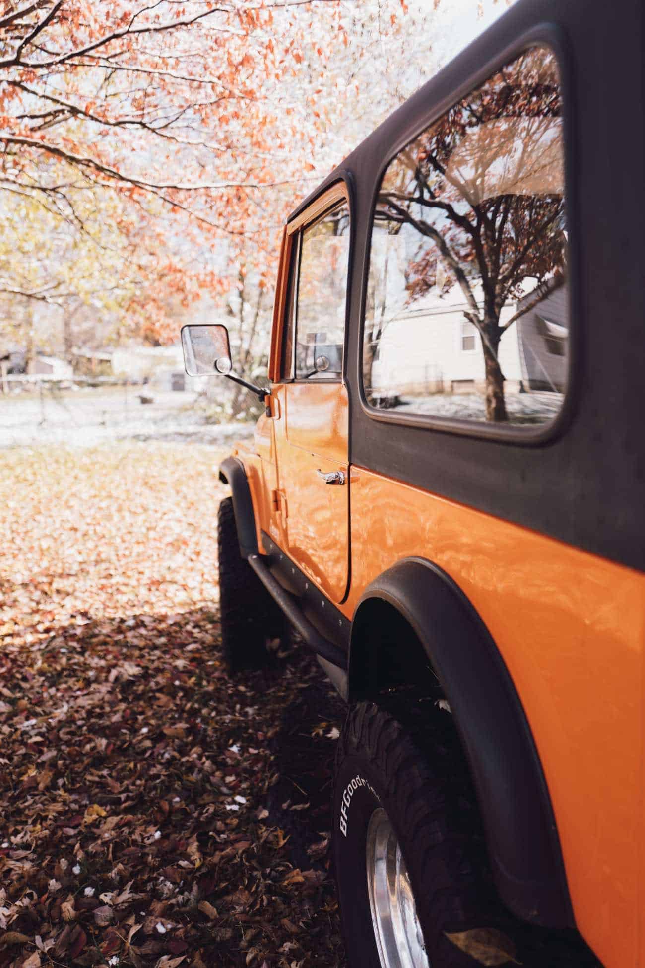 Orange Jeep CJ-7