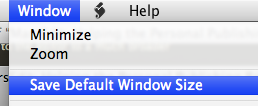 Save Default Window Size